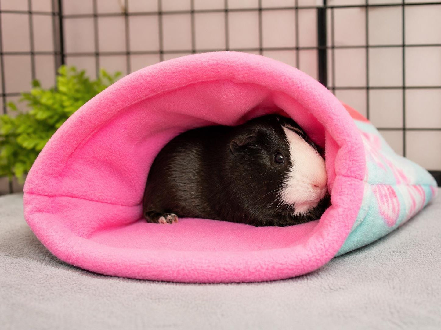 Cuddle Sack Fleece Snuggle Bed Cozy Small Pet Hideout Washable Guinea Pig Bed – Hedgehog Rat Ferret Bed