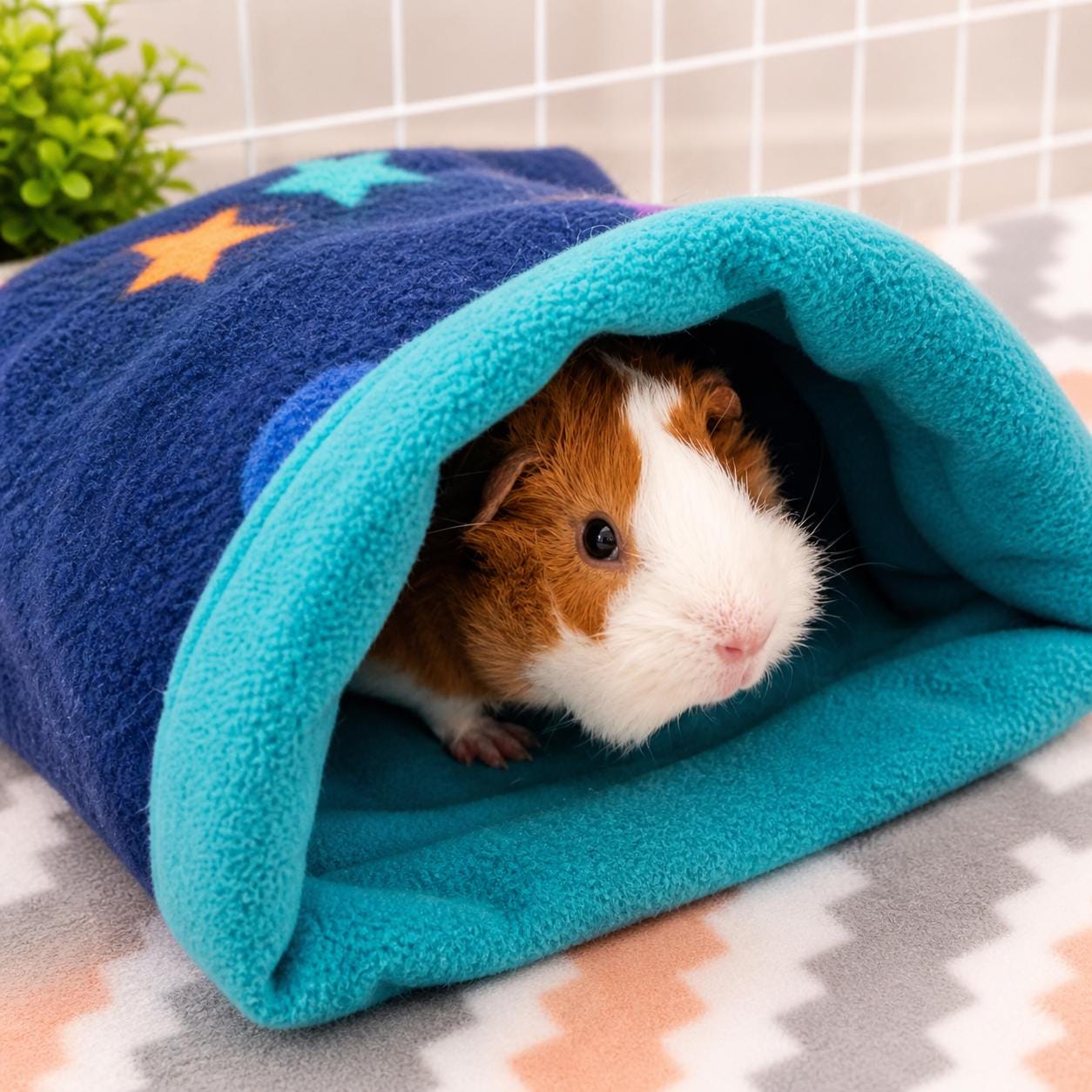 Cuddle Sack Fleece Snuggle Bed Cozy Small Pet Hideout Washable Guinea Pig Bed – Hedgehog Rat Ferret Bed