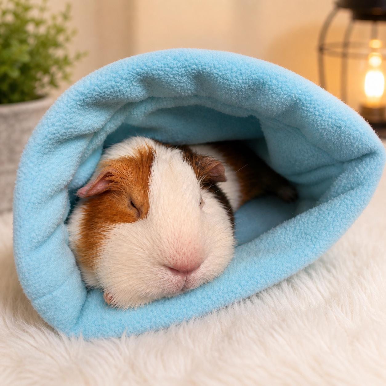 Cuddle Sack Fleece Snuggle Bed Cozy Small Pet Hideout Washable Guinea Pig Bed – Hedgehog Rat Ferret Bed