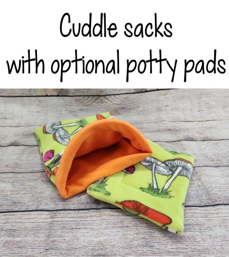 Cuddle Sack Fleece Snuggle Bed Cozy Small Pet Hideout Washable Guinea Pig Bed – Hedgehog Rat Ferret Bed