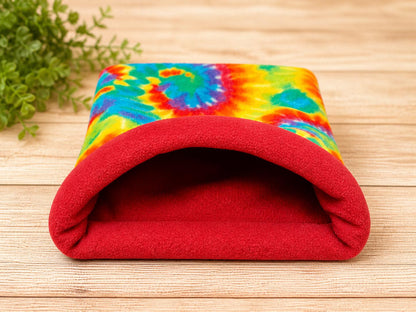 Cuddle Sack Fleece Snuggle Bed Cozy Small Pet Hideout Washable Guinea Pig Bed – Hedgehog Rat Ferret Bed