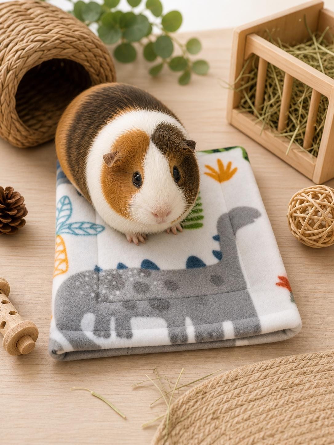 Custom Fleece Potty Pads Set of 2: Absorbent Guinea Pig, Hedgehog Cage Liner