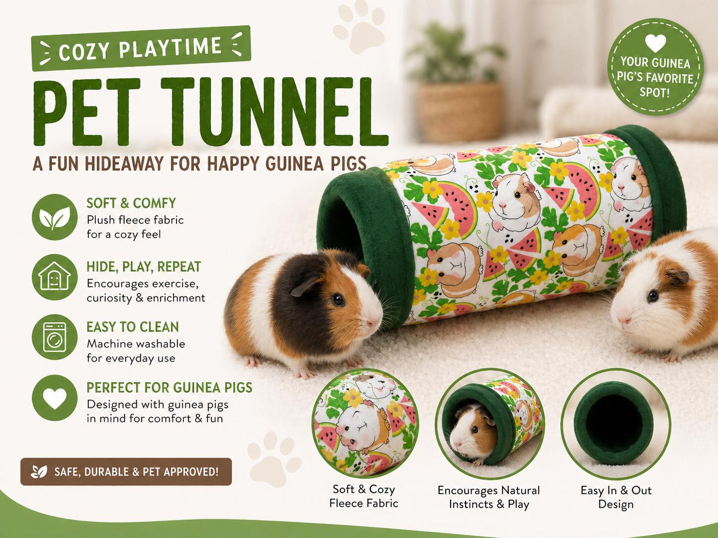 Guinea pig Tunnel
Guinea Pig Hidey
Guinea Pig Cage
Fleece Liner
Guinea Pig Toy
Fleece Tunnel
Foam Tunnel
Guinea Pig Liner
C and C Cage
2x4 Liner
Midwest Cage
Piggy Bed
Hedgehog tunnel

Custom Fleece C&C Cage Liner - 1x2 2x2 2x3 2x4 2x5 2x6 Liner | Fleece Cage Liner | Guinea Pig Cage Liner | Hedgehog Absorbent Fleece Liner
Features reinforced, structured openings on both ends to help it stay open, making it easy for your pets to enter, exit, and explore. It’s perfect for playtime or nap time.