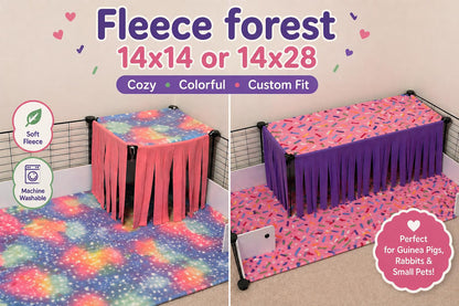 Fleece Forest Hideaway: Small Animal Corner Curtain