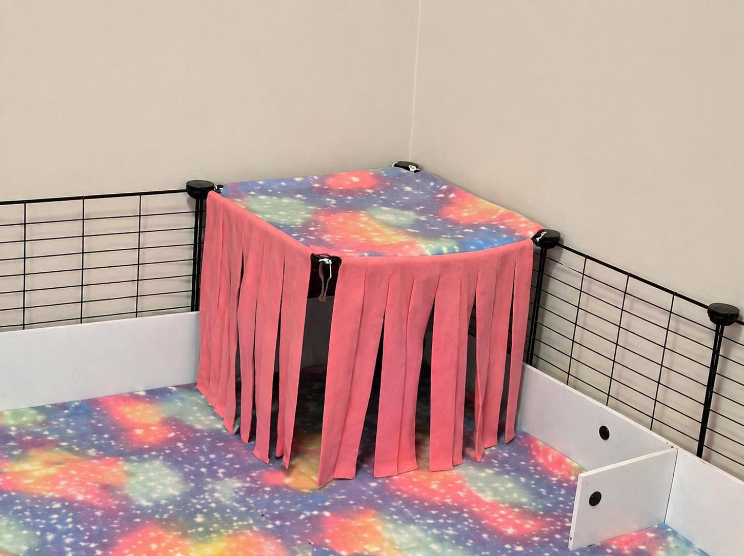 Fleece Forest Hideaway: Small Animal Corner Curtain