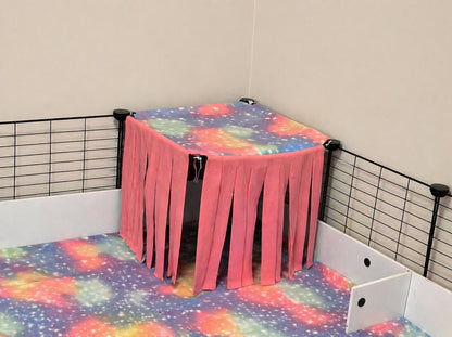 Fleece Forest Hideaway: Small Animal Corner Curtain