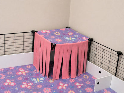Fleece Forest Hideaway: Small Animal Corner Curtain