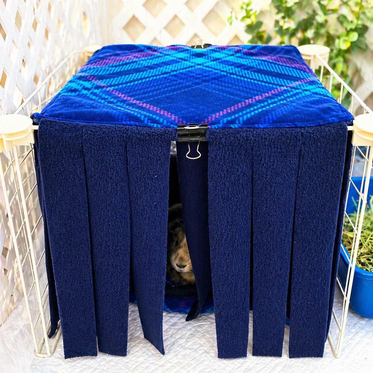 Fleece Forest Hideaway: Small Animal Corner Curtain