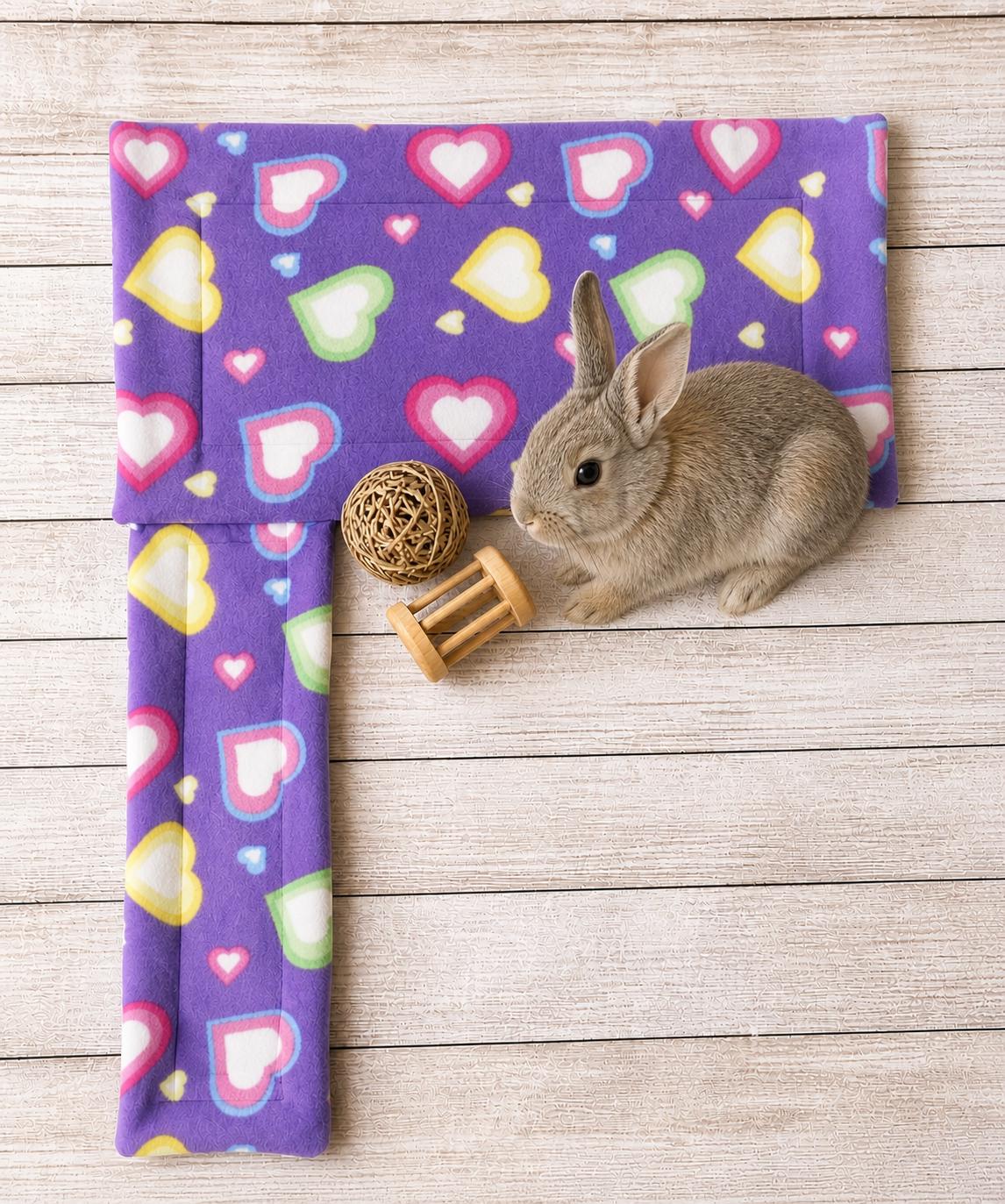 Guinea Pig Fleece Cage Liner: Kavee Loft with Attached Ramp (14x28)