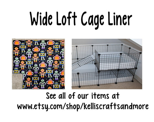 Guinea Pig Fleece Cage Liner: Wide Loft, Ramp Notch - 28x28"