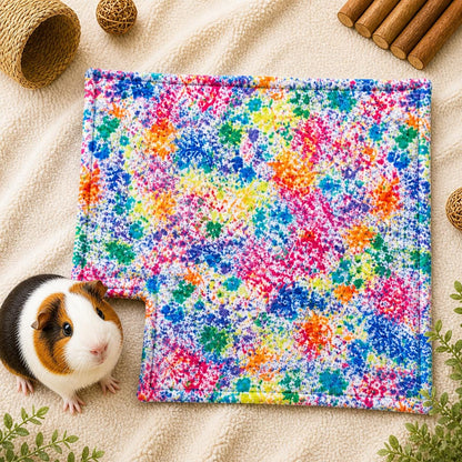 Guinea Pig Fleece Cage Liner: Wide Loft, Ramp Notch - 28x28"
