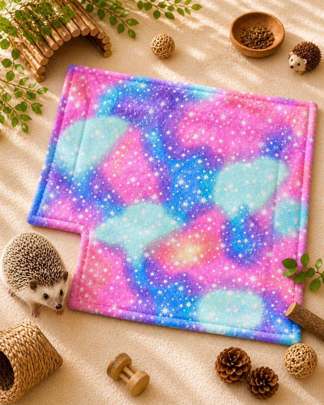 Guinea Pig Fleece Cage Liner: Wide Loft, Ramp Notch - 28x28"
