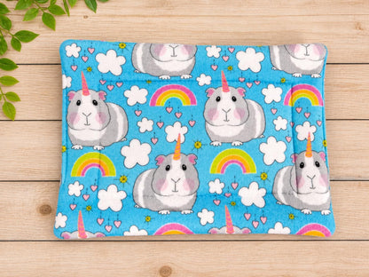 Guinea Pig Fleece Pee Pads: Absorbent Washable Cage Liner Set (2x)