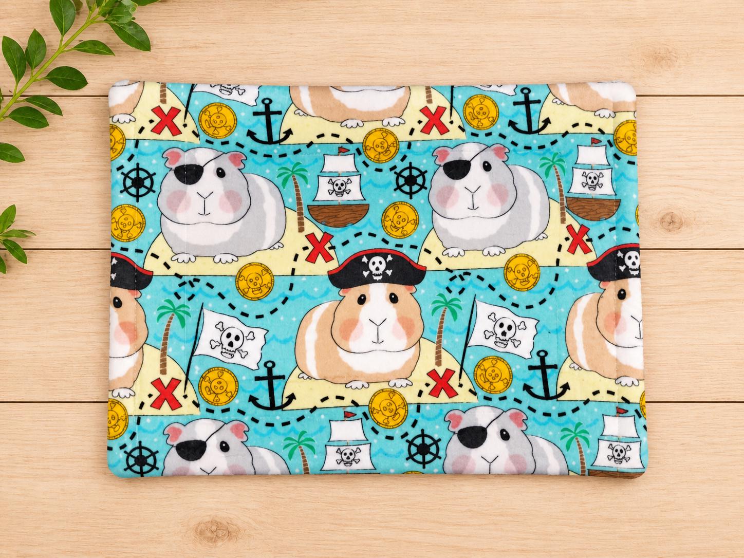 Guinea Pig Fleece Pee Pads: Absorbent Washable Cage Liner Set (2x)