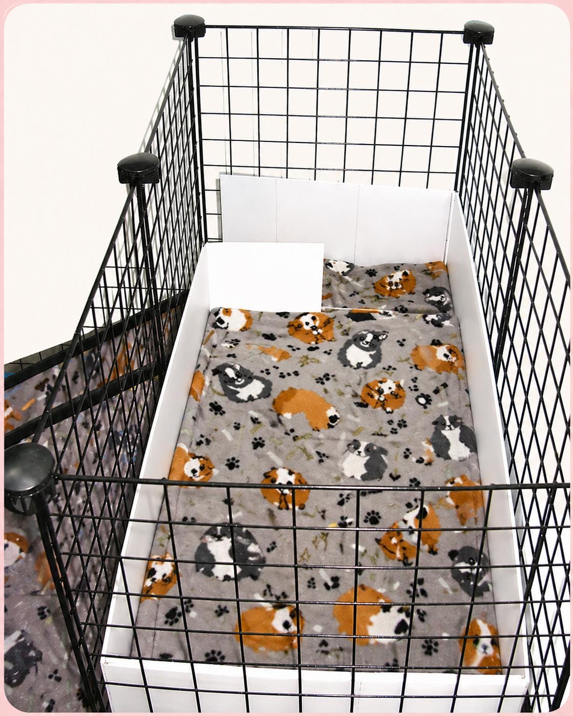Narrow loft liner 28x14 with ONE cutout for ramp Custom Fleece liner C&C cages