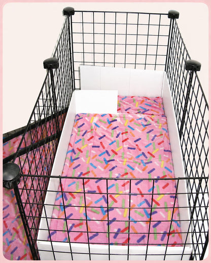 Narrow loft liner 28x14 with ONE cutout for ramp Custom Fleece liner C&C cages