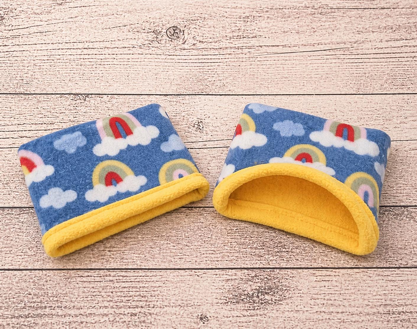 Ready to Ship Fleece Guinea Pig Bed, Hedgehog Ferret Sleep Sack or Cuddle Sack Stay-Open Snuggle Pouch Small Pet Cozy Hideout cuddle cup bed