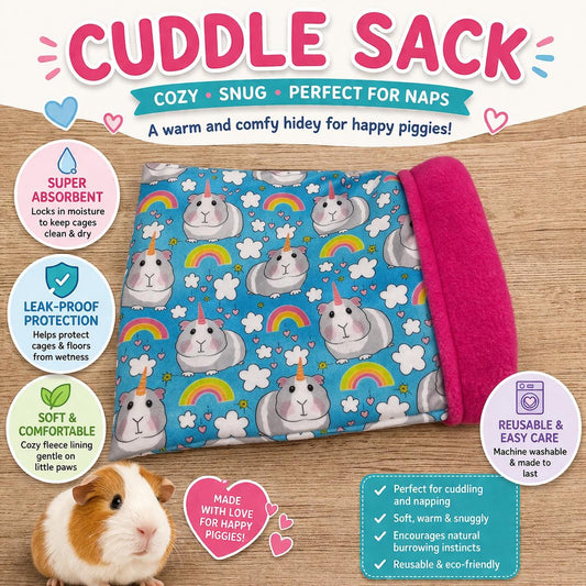 Stay Open Fleece Snuggle Sack: Guinea Pig, Hedgehog Bed Affordable gift