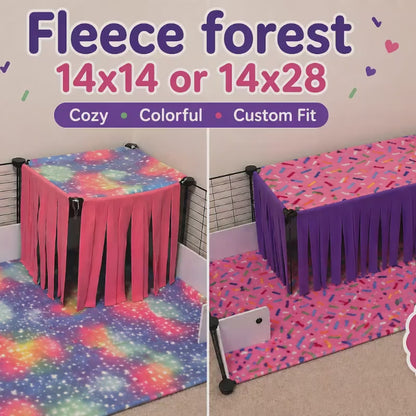 Fleece Forest Hideaway: Small Animal Corner Curtain